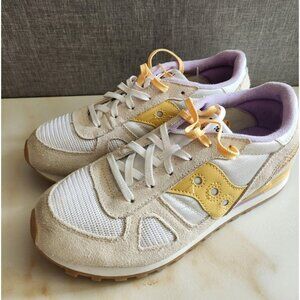 Saucony Shadow Original Yellow Beige Purple Size 5 Womens